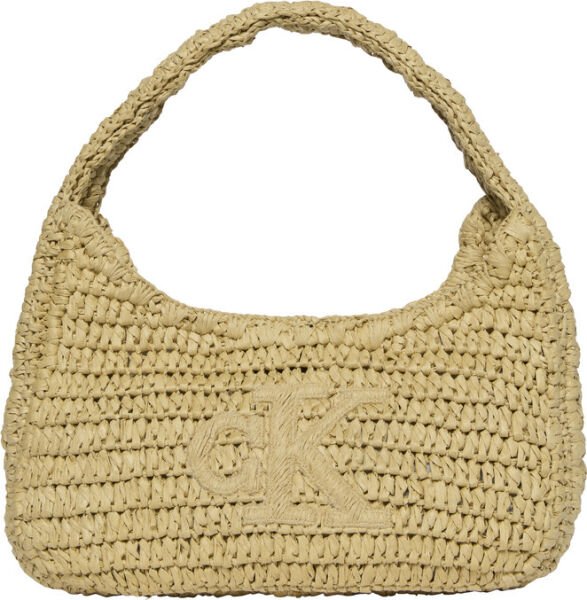 BOLD CK RAFFIA SM SHOULDER BAG
