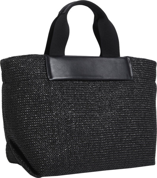 CK RAFFIA SMALL TOTE CROSSBODY