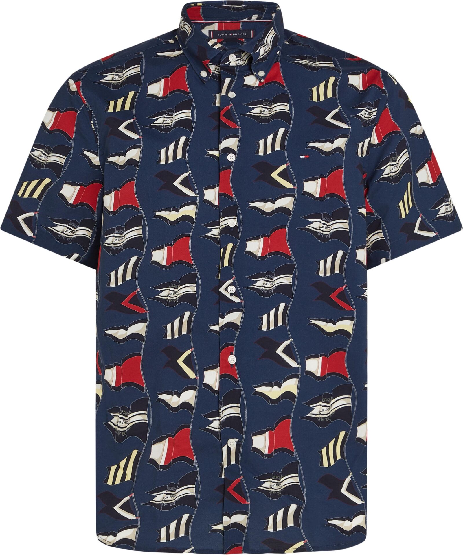 POPLIN FLAG AOP SS RF SHIRT