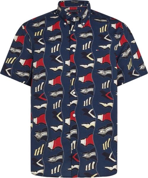 POPLIN FLAG AOP SS RF SHIRT