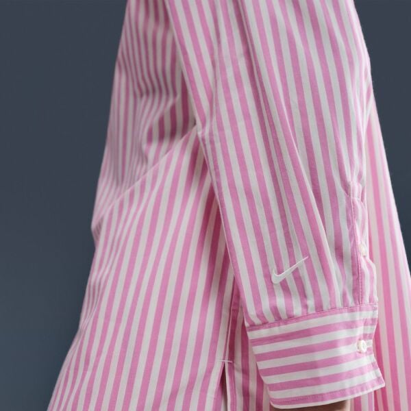 W NSW STRIPE PPLN BTTN UP