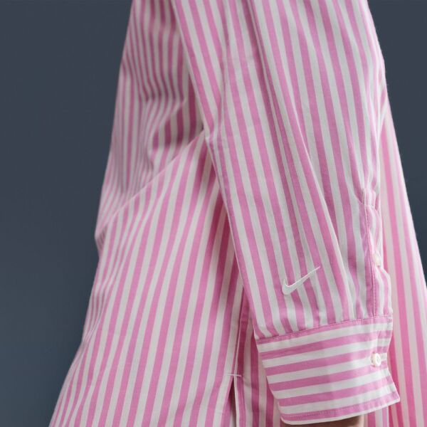 W NSW STRIPE PPLN BTTN UP