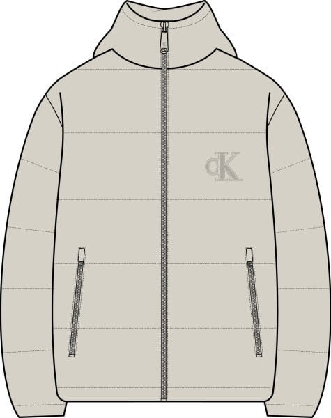 LS NYLON MONOGRAM PUFFER JKT