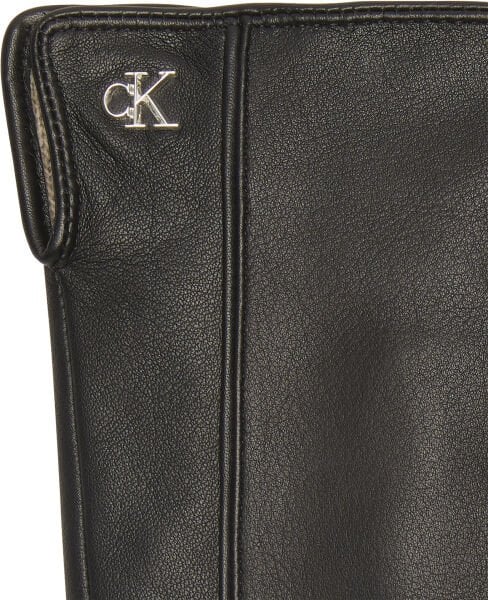 METAL CK LEATHER GLOVES