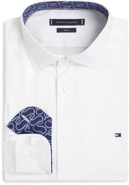 CL POPLIN SOLID CONTRAST SHIRT