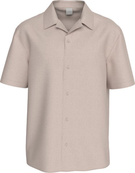 SS CAMP COLLAR SOLID LINEN CLA