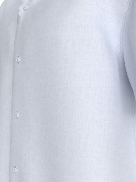 SS CAMP COLLAR SOLID LINEN CLA
