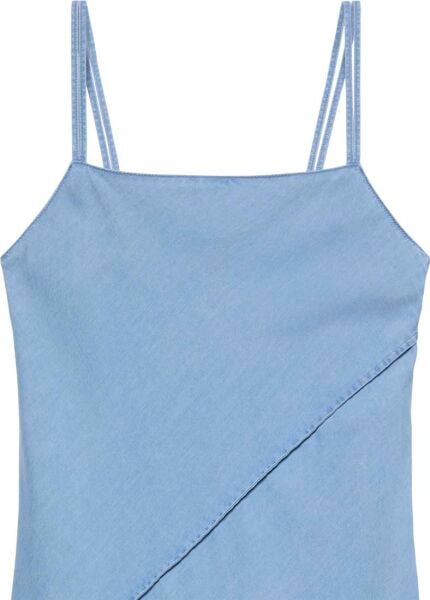 BIAS CUT DENIM TENCEL DRESS LI