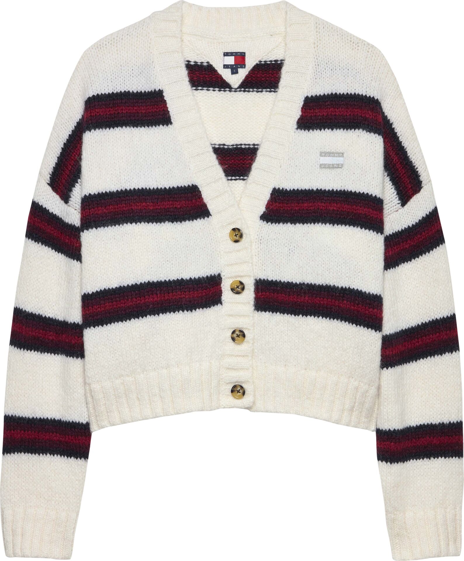 TJW BADGE STRIPE FLUFF CARDI E
