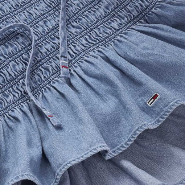 TJW CHAMBRAY RUCHED SKIRT
