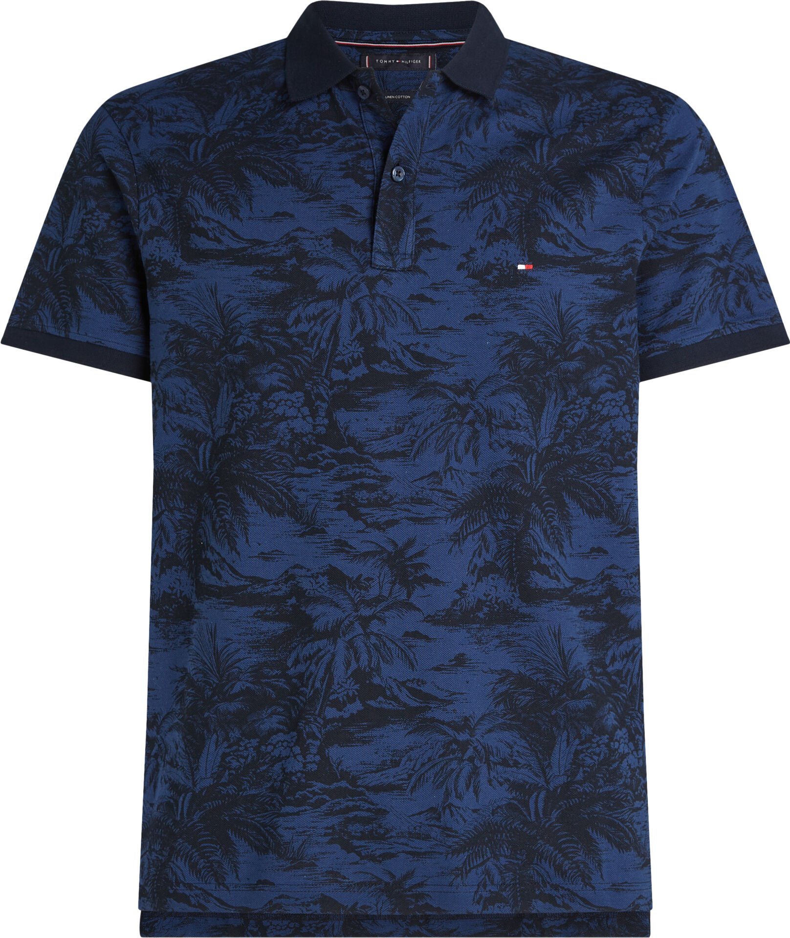 ALL OVER PRINT LINEN REG POLO