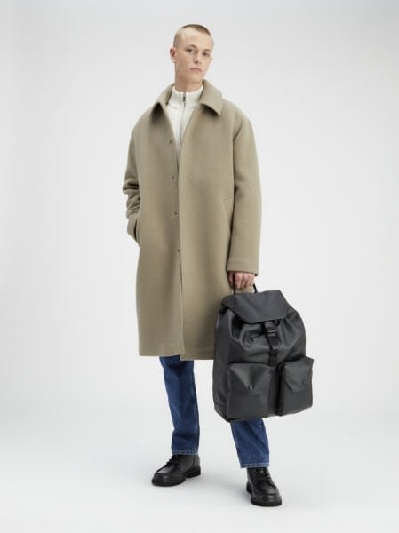 OVER WEBBING FLAP BACKPACK PU