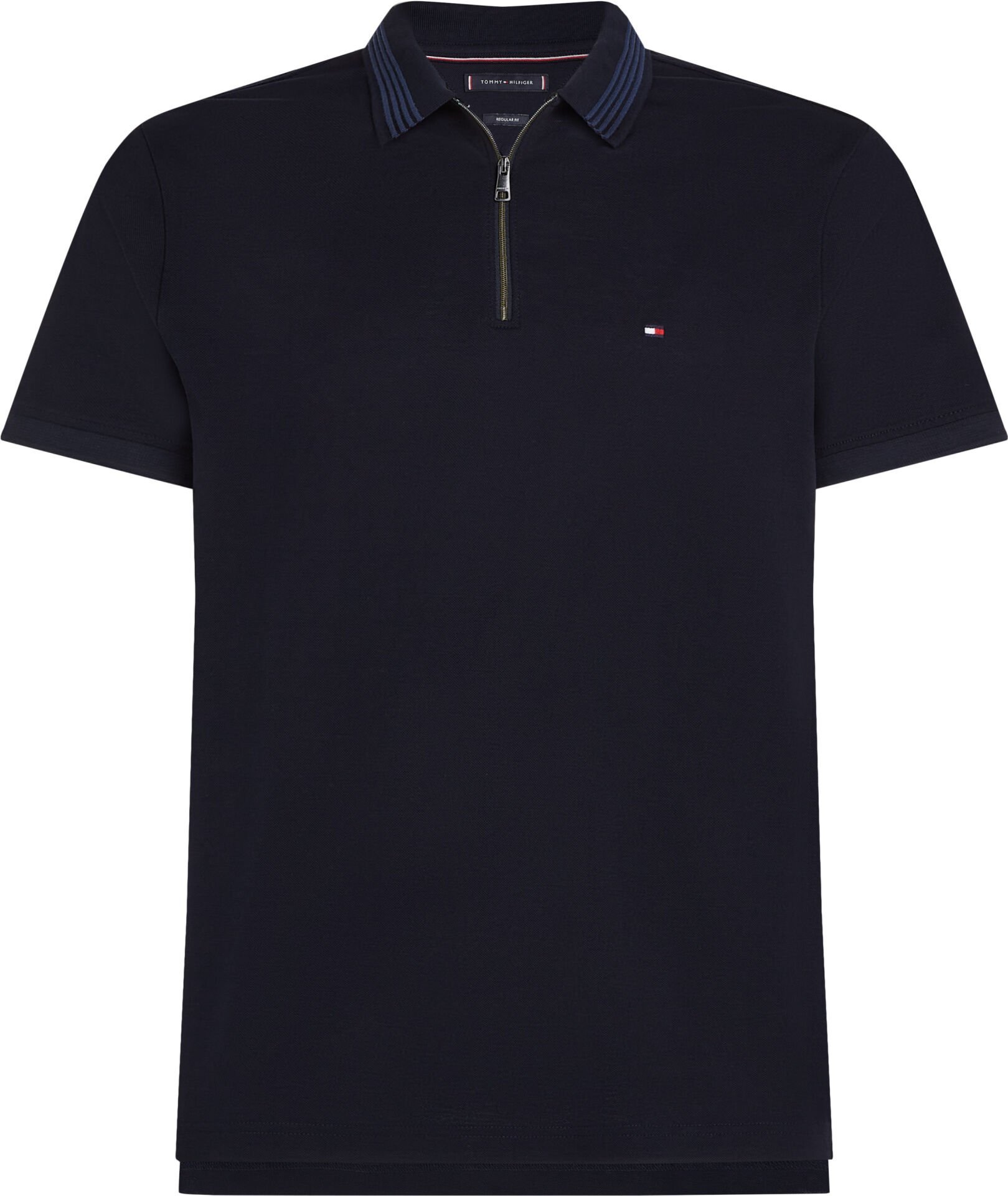 MERCERISED PIQUE ZIP REG POLO