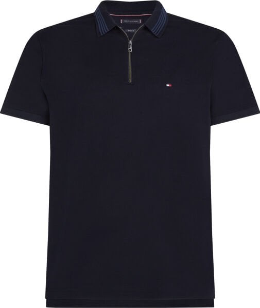 MERCERISED PIQUE ZIP REG POLO