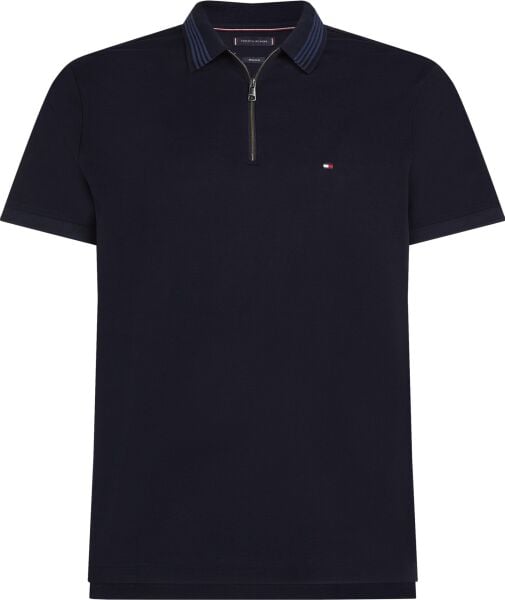 MERCERISED PIQUE ZIP REG POLO