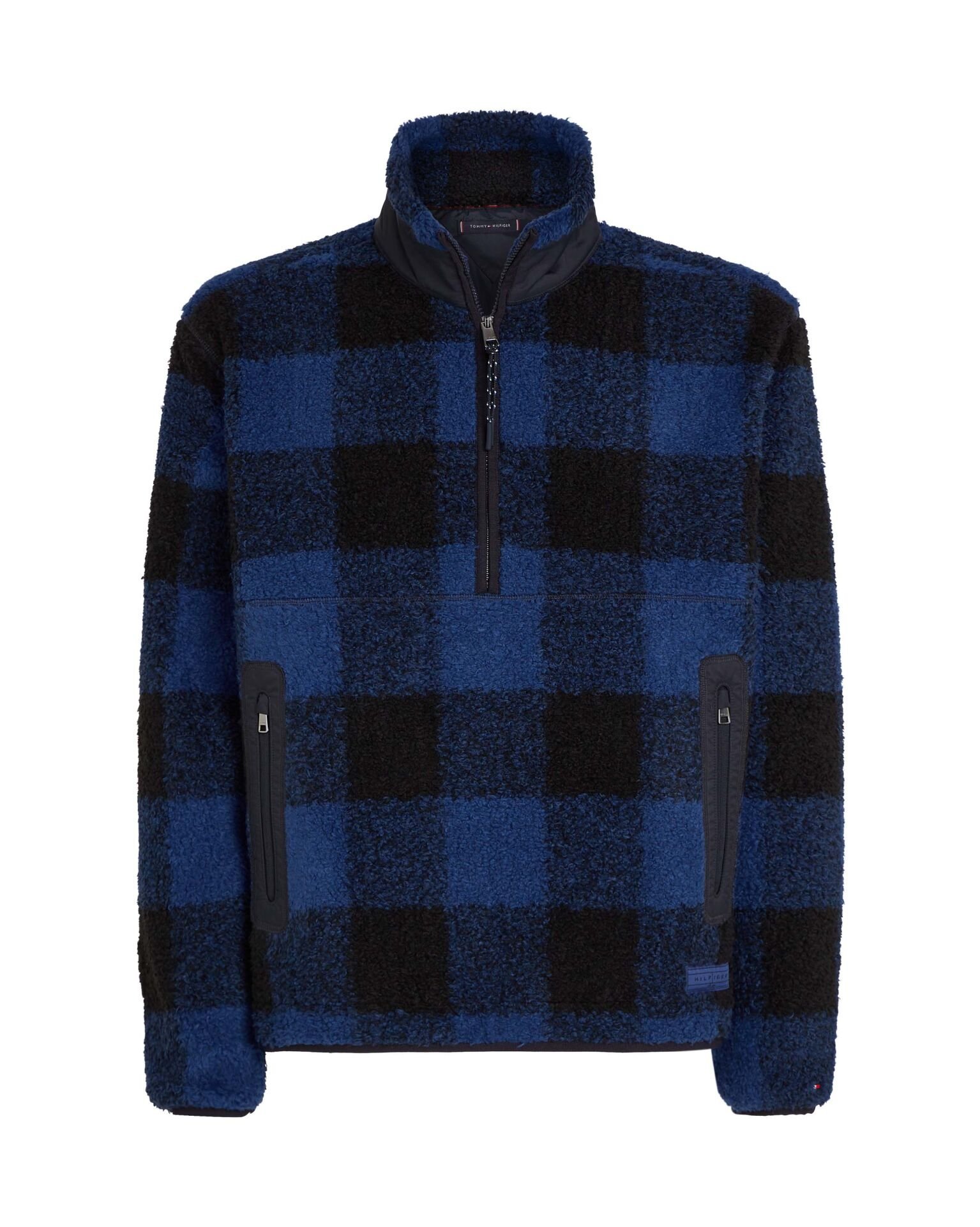 TEDDY FLEECE CHECK PULL OVER