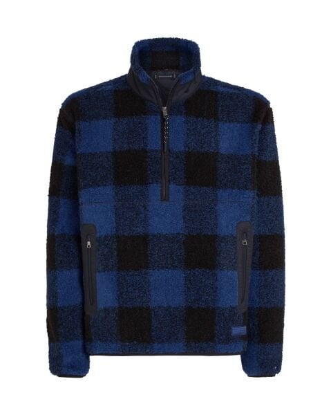TEDDY FLEECE CHECK PULL OVER