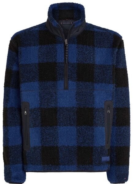 TEDDY FLEECE CHECK PULL OVER