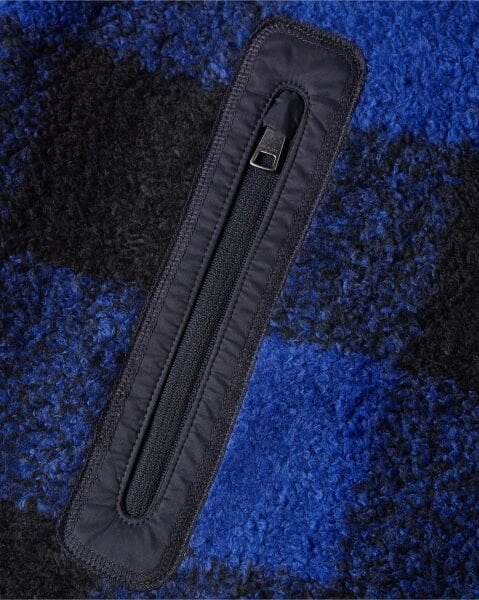 TEDDY FLEECE CHECK PULL OVER