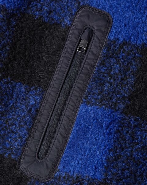 TEDDY FLEECE CHECK PULL OVER