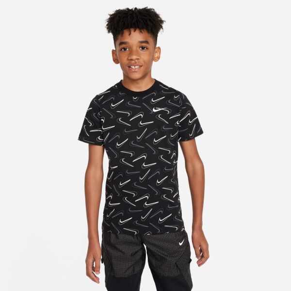 K NSW TEE SWOOSH AOP SP24 Siyah - XS