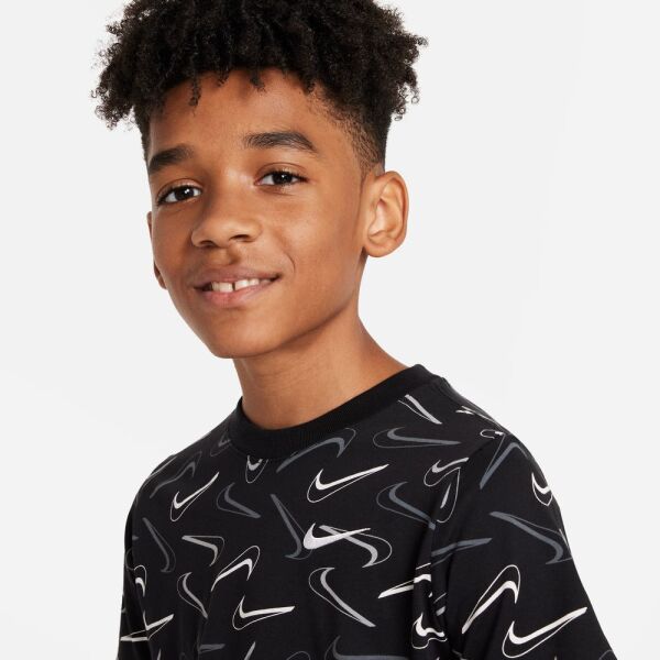 K NSW TEE SWOOSH AOP SP24 Siyah - XS