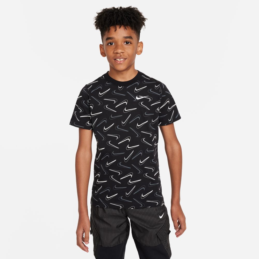 K NSW TEE SWOOSH AOP SP24 Siyah - L