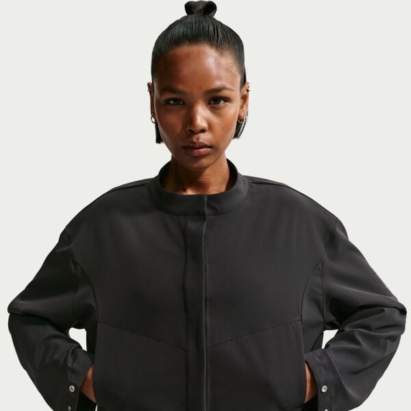 W NK 24.7 DF WVN CROP JACKET