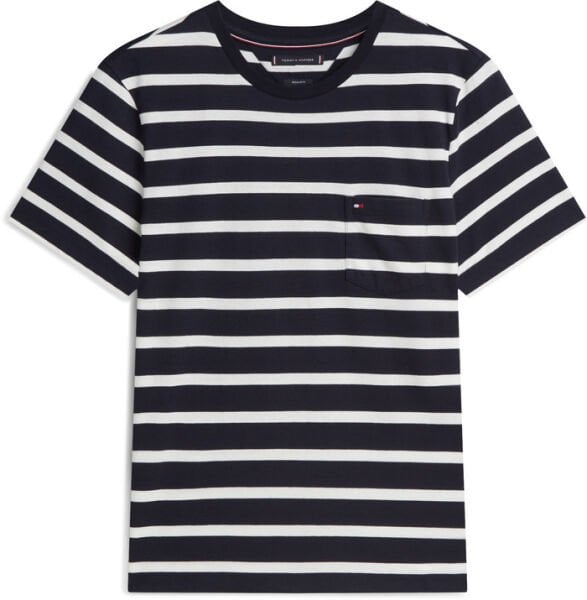 ESS REG FIT STRIPE POCKET TEE