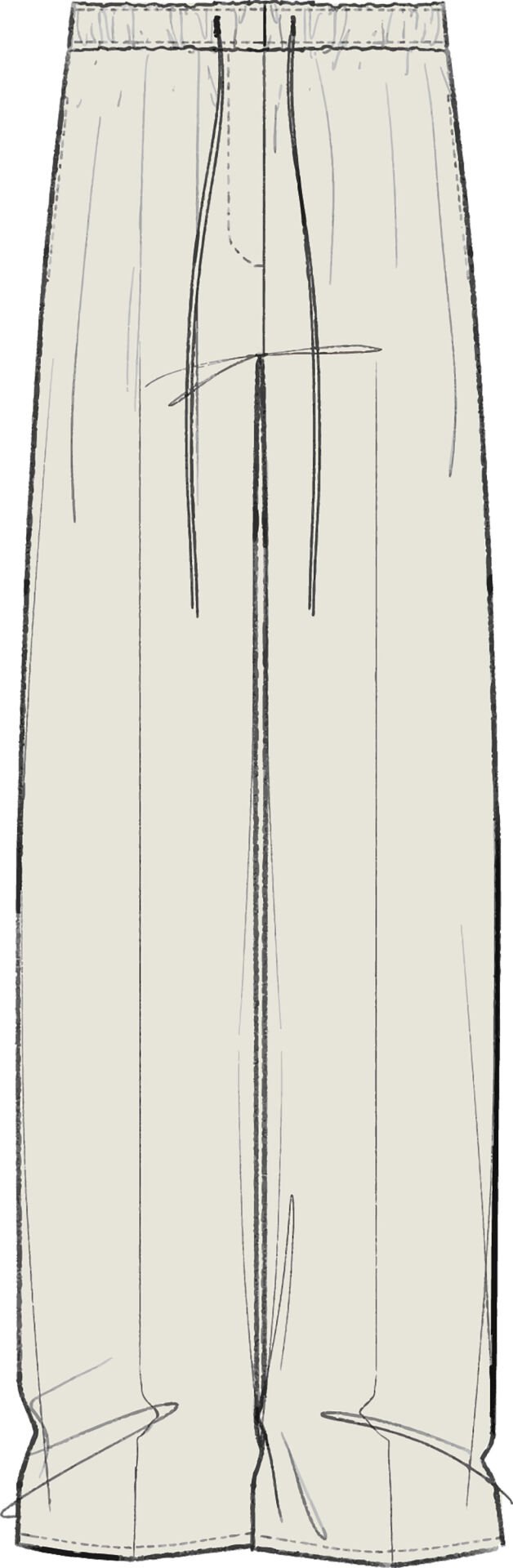 LINEN PLEATED TROUSER W/ TIE