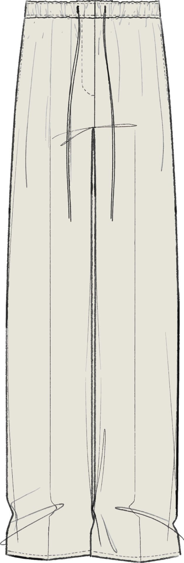 LINEN PLEATED TROUSER W/ TIE