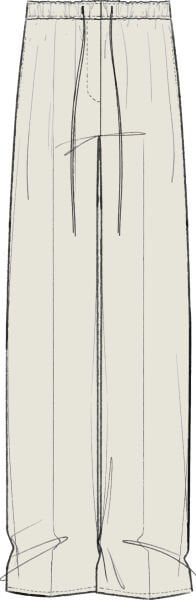 LINEN PLEATED TROUSER W/ TIE