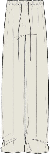 LINEN PLEATED TROUSER W/ TIE