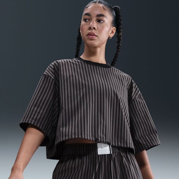 W NSW STRIPE PPLN BOXY TOP