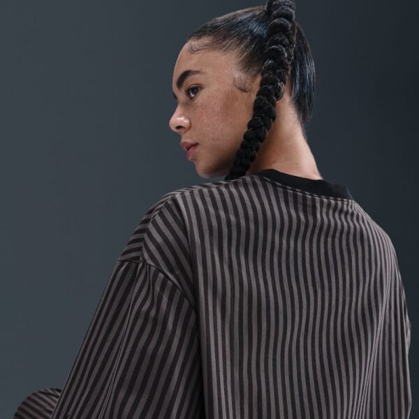 W NSW STRIPE PPLN BOXY TOP