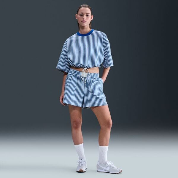 W NSW STRIPE PPLN BOXY TOP