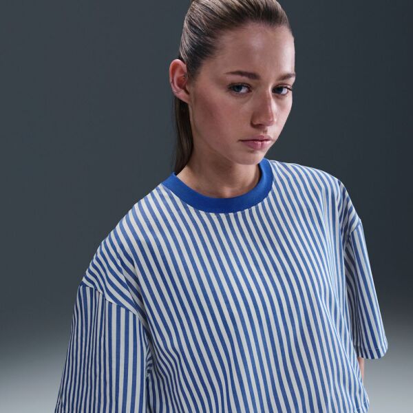 W NSW STRIPE PPLN BOXY TOP