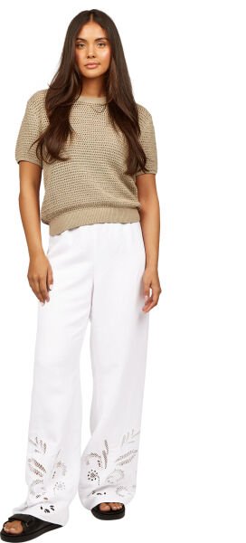 BRODERIE ANGLAISE LINEN PANTS