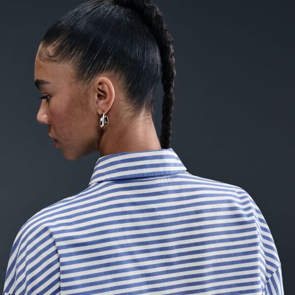 W NSW STRIPE PPLN BTTN UP