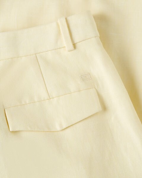LINEN MIX RLXD STRAIGHT PANTS