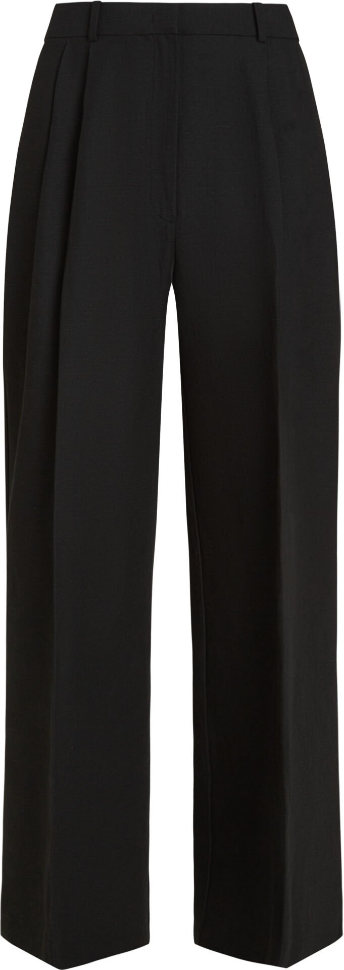 LINEN MIX RLXD STRAIGHT PANTS