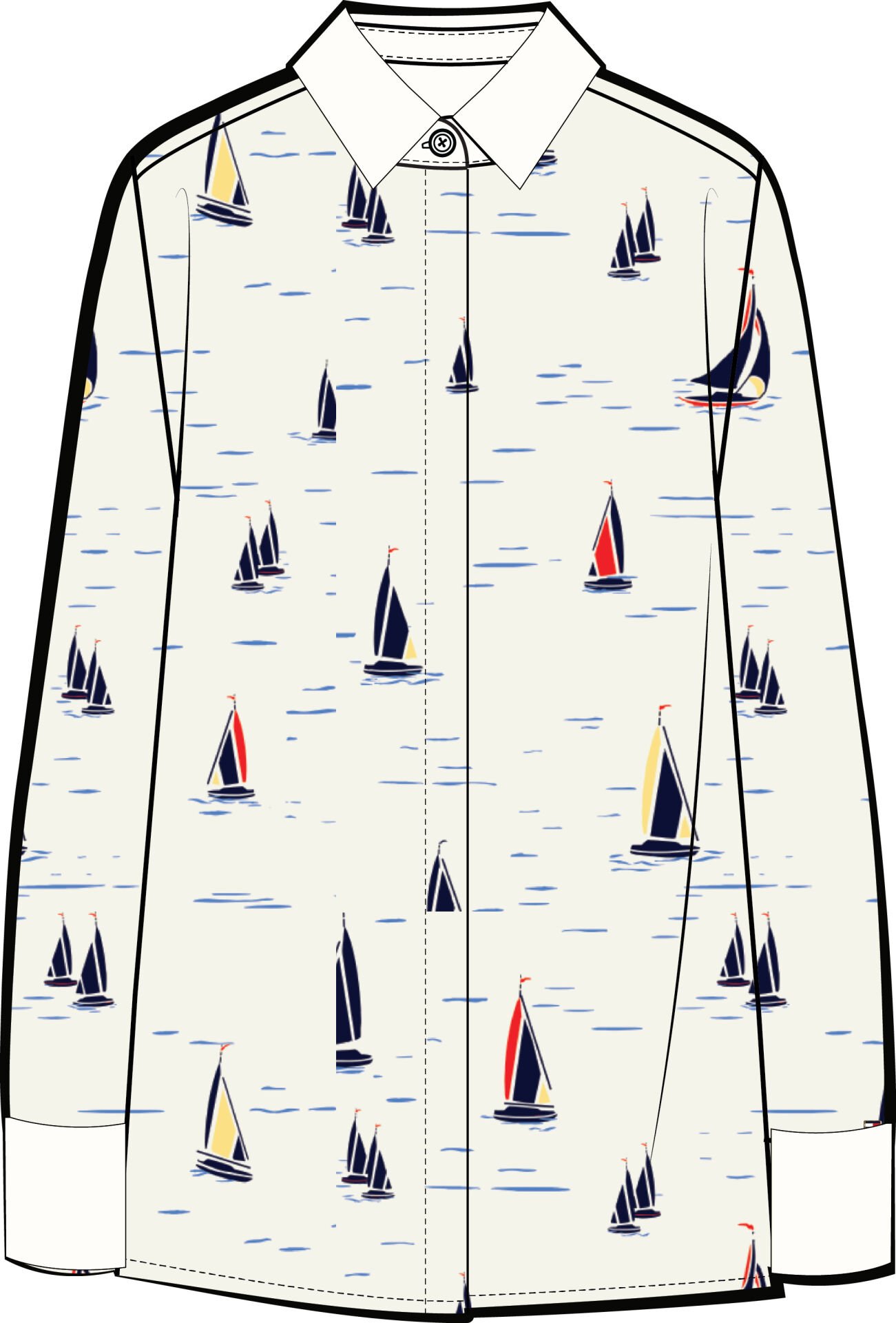 FLUID VIS PRT REGULAR LS SHIRT