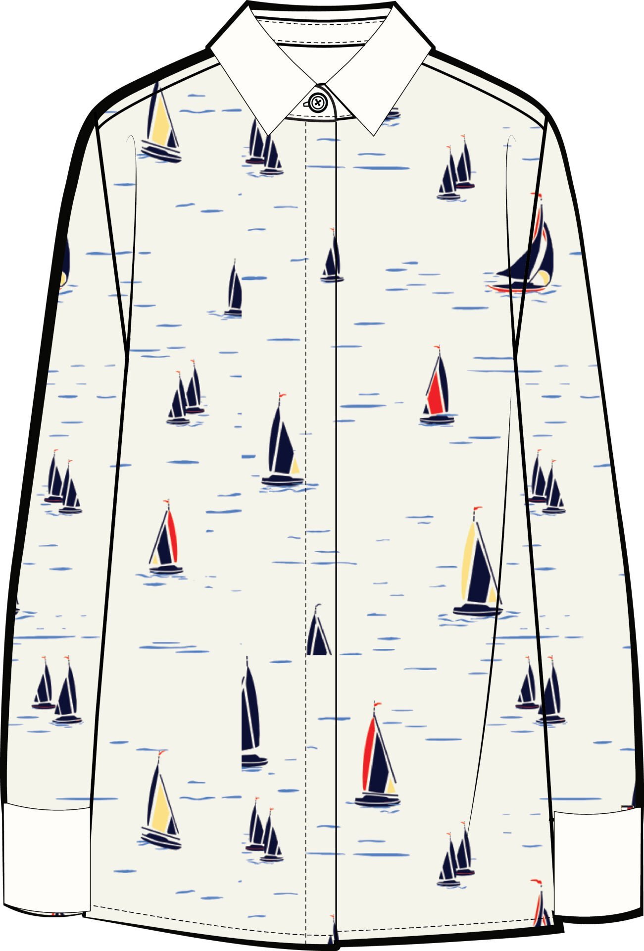 FLUID VIS PRT REGULAR LS SHIRT