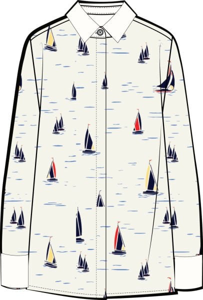 FLUID VIS PRT REGULAR LS SHIRT