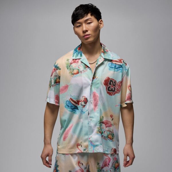 M J ESS SMR PK AOP CAMP TOP Çok Renkli - 2XL