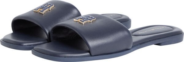 TH LOGO HARDWARE LEATHER MULE