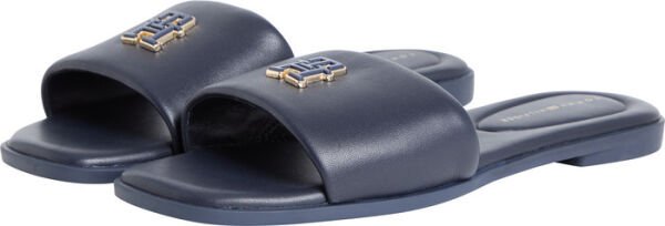 TH LOGO HARDWARE LEATHER MULE