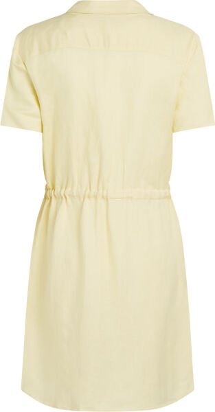 TEXTURED LINEN S/S SHORT DRESS