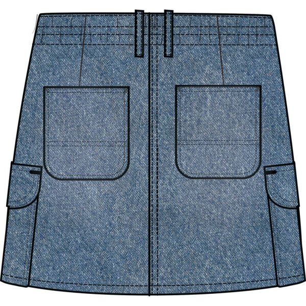 SIDEWALK DENIM SKIRT