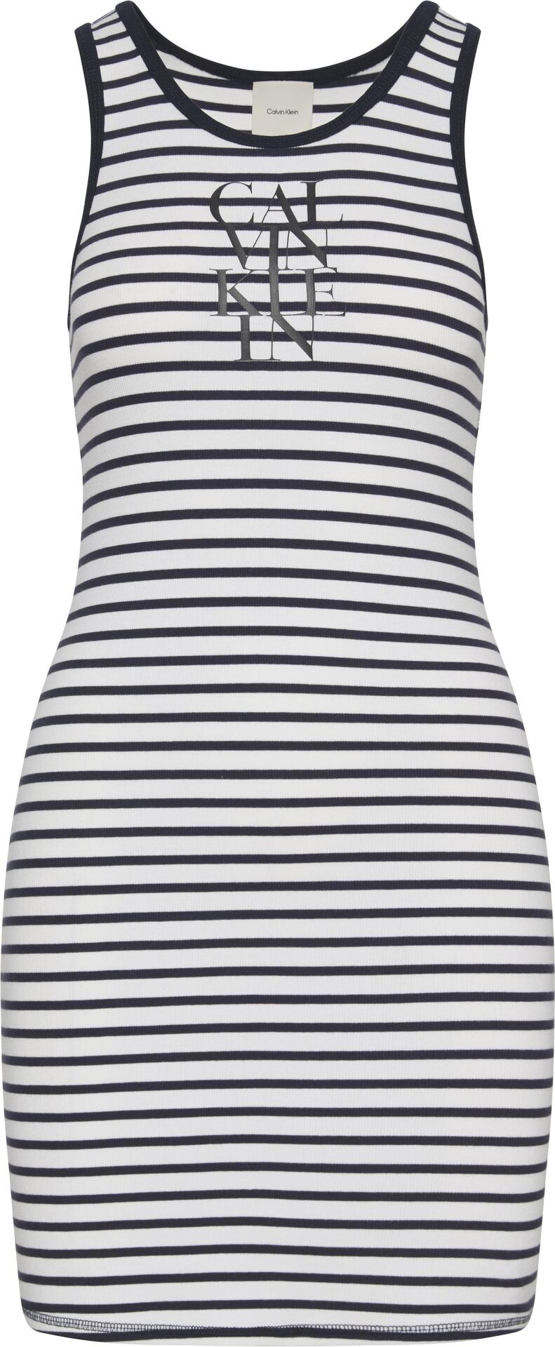 COTTON RIB STRIPE SL DRESS